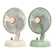F10 Portable Quiet Desktop Retro Moving Head USB Fan(Milk White)