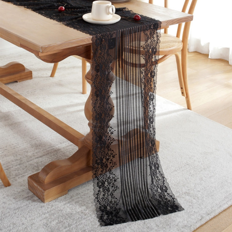 Romantic Lace Table Runner Wedding Decoration, Size: 90cm(Black Lace) - Tablecloths & Table Mats by PMC TechLife | Online Shopping South Africa | PMC TechLife