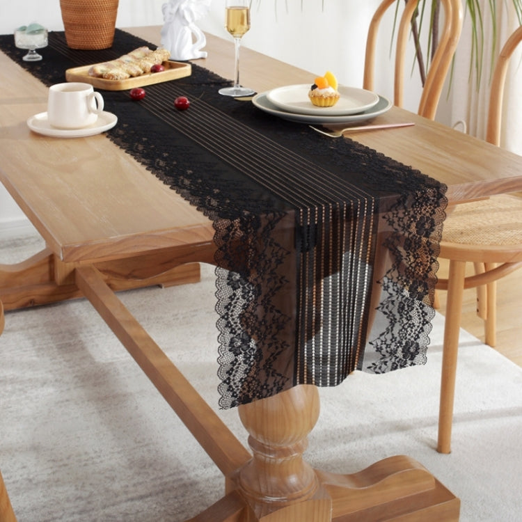 Romantic Lace Table Runner Wedding Decoration, Size: 90cm(Black Lace) - Tablecloths & Table Mats by PMC TechLife | Online Shopping South Africa | PMC TechLife