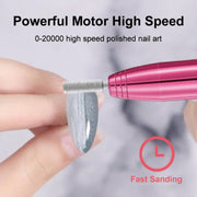 Aluminum Alloy Nail Grinding Machine USB Electric Nail Polish Remover(Silver)