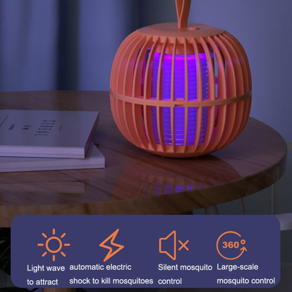 Pumpkin Night Light Mosquito Lamp USB Portable Shock Mosquito Trap(Orange)