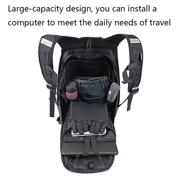 MOTOCENTRIC 11-MC-0077 Motorcycle EVA Turtle Shell Shape Riding Backpack(Red)