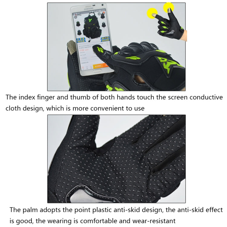 MOTOCENTRIC 13-MC-010 Touch Screen Motorcycle Breathable Gloves, Specification: L(Gray) - free shipping - PMC Jewellery - Order now!