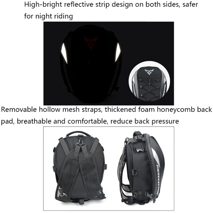MOTOCENTRIC 11-MC-0102 Motorcycle Rear Seat Helmet Bag(Red) - free shipping - PMC Jewellery - Order now!