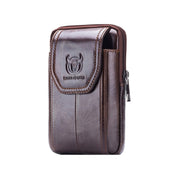 BULL CAPTAIN  Leather Multifunctional Waist Bag For Men(Brown-08)