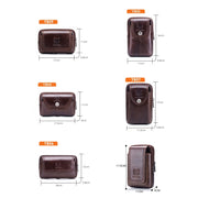 BULL CAPTAIN  Leather Multifunctional Waist Bag For Men(Black-07)