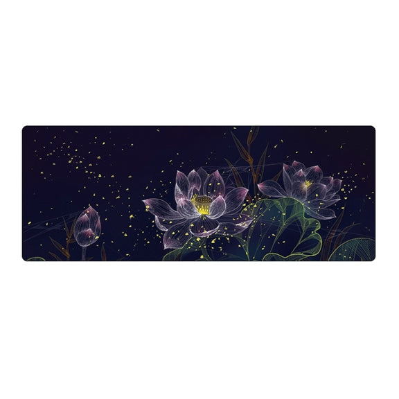 400x900x4mm Locked Large Desk Mouse Pad(2 Lotus)