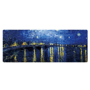400x900x4mm Locked Am002 Large Oil Painting Desk Rubber Mouse Pad(Starry Night)