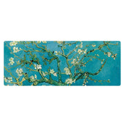 400x900x5mm Locked Am002 Large Oil Painting Desk Rubber Mouse Pad(Apricot Flower)