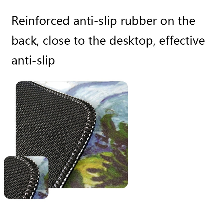 400x900x5mm Locked Am002 Large Oil Painting Desk Rubber Mouse Pad(Starry Night)
