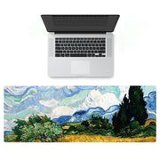 400x900x5mm Locked Am002 Large Oil Painting Desk Rubber Mouse Pad(Starry Night)