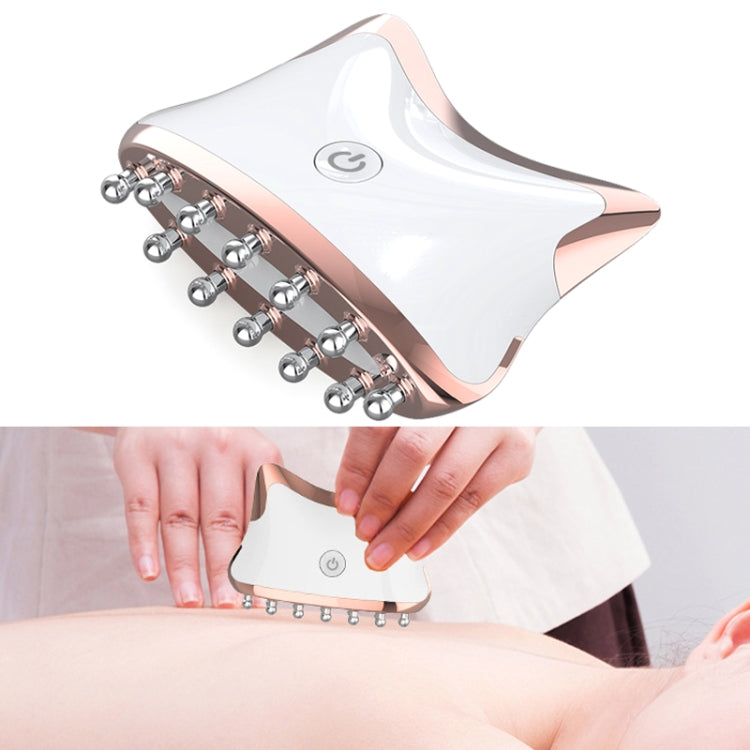 SM-2102 EMS Color Light Meridian Dredging Scraping Massager(White Gold) - free shipping - PMC TechLife - Order now!