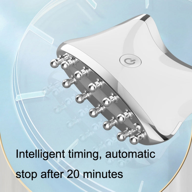 SM-2102 EMS Color Light Meridian Dredging Scraping Massager(White Silver)