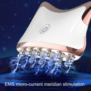 SM-2102 EMS Color Light Meridian Dredging Scraping Massager(White Gold)