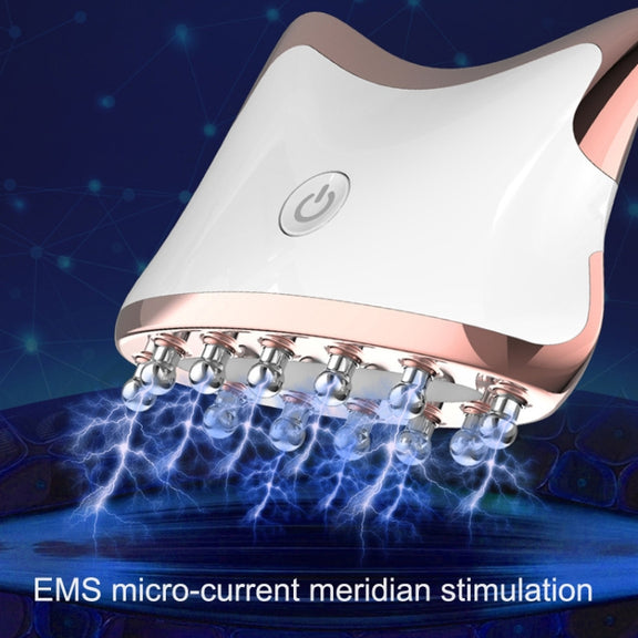 SM-2102 EMS Color Light Meridian Dredging Scraping Massager(White Silver)