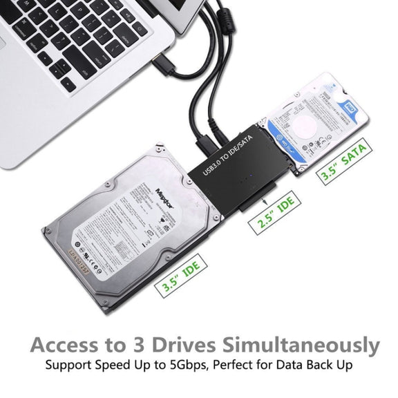 USB3.0 To SATA / IDE Easy Drive Cable External Hard Disk Adapter, Plug Specifications: US Plug
