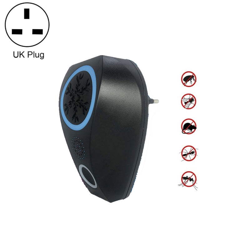 Snowflake Ultrasonic Mosquito Repellent Mouse Repellent, Specification: UK Plug(Black) - Repellents by PMC TechLife | Online Shopping South Africa | PMC TechLife | Buy Now Pay Later Mobicred