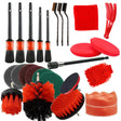 26 PCS / Set Car Beauty Car Wash Detail Brush Electric Drill Brush Outlet Brush(Red) - Car washing supplies by PMC TechLife | Online Shopping South Africa | PMC TechLife | Buy Now Pay Later Mobicred