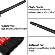 26 PCS / Set Car Beauty Car Wash Detail Brush Electric Drill Brush Outlet Brush(Red)