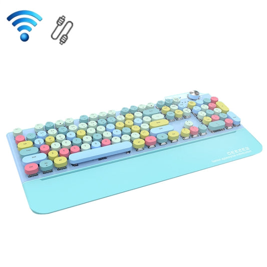 Mofii GEEZER G7 107 Keys Wired / Wireless / Bluetooth Three Mode Mechanical Keyboard, Cable Length: 1.5m(Elegant Blue) - free shipping - PMC Jewellery - Order now!