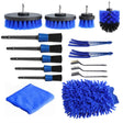 16 PCS / Set Car Washing Tool Brush Drill Cleaning Brush Tire Cleaning Floor Brush(Blue) - Car washing supplies by PMC TechLife | Online Shopping South Africa | PMC TechLife | Buy Now Pay Later Mobicred