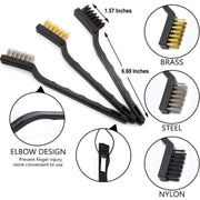 16 PCS / Set Car Washing Tool Brush Drill Cleaning Brush Tire Cleaning Floor Brush(Blue)