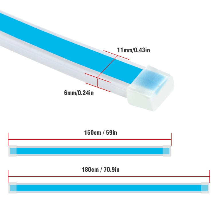 Car LED Streamer Decorative Hood Atmosphere Lights, Style: Monochrome Yellow Light(1.8m)