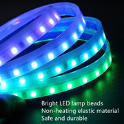 Car LED Streamer Decorative Hood Atmosphere Lights, Style: Monochrome Red Light(1.8m)