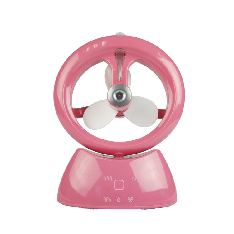 Mini USB Rechargeable Spray Fan Student Dormitory Office Desktop Mute Fan(Glossy Watermelon Red) - Electric Fans by PMC TechLife | Online Shopping South Africa | PMC TechLife | Buy Now Pay Later Mobicred