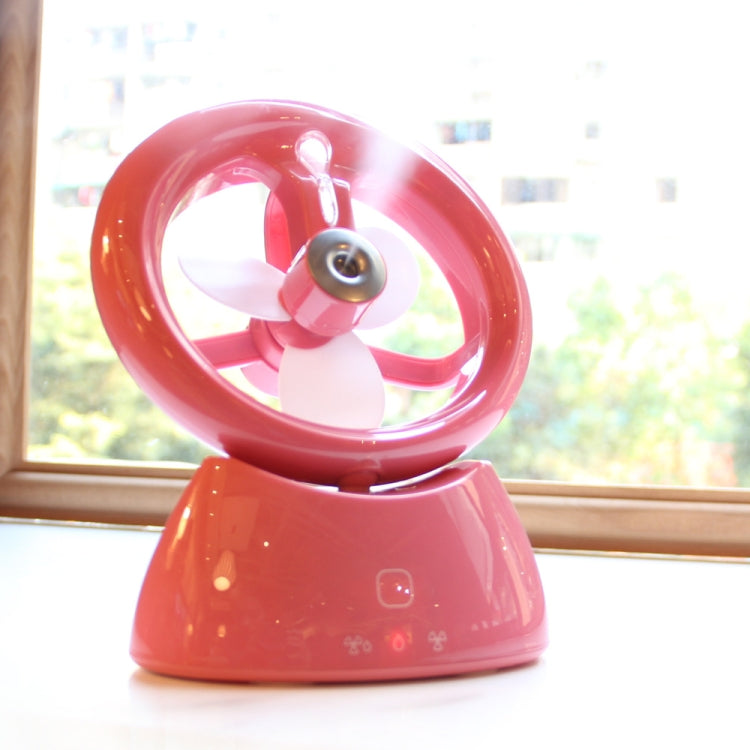 Mini USB Rechargeable Spray Fan Student Dormitory Office Desktop Mute Fan(Glossy Watermelon Red) - Electric Fans by PMC TechLife | Online Shopping South Africa | PMC TechLife | Buy Now Pay Later Mobicred