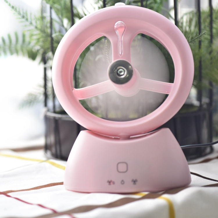 Mini USB Rechargeable Spray Fan Student Dormitory Office Desktop Mute Fan(Frosted Pink) - Electric Fans by PMC TechLife | Online Shopping South Africa | PMC TechLife | Buy Now Pay Later Mobicred