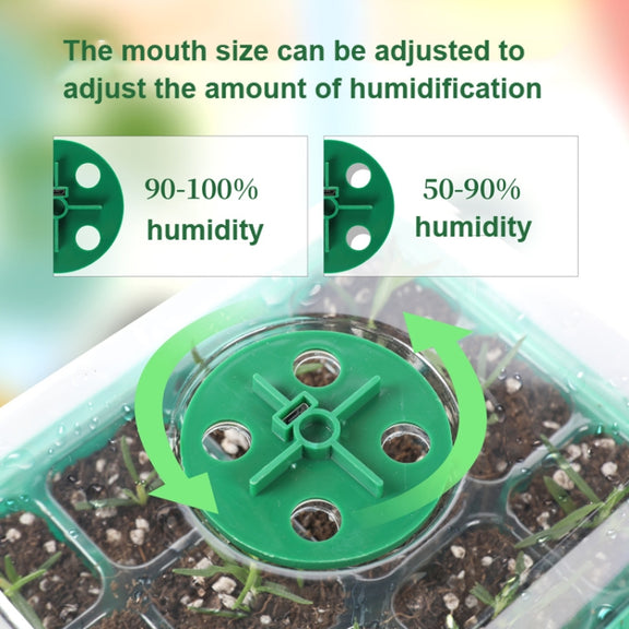 5 Set Plant Seed Starter Trays Kit,Seedling Tray Starter With Grow Light(Green)