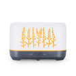 YX-1690 Wood Grain Aroma Diffuser Hollow Flame Humidifier(White) - free shipping - PMC TechLife - Order now!