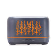 YX-1690 Wood Grain Aroma Diffuser Hollow Flame Humidifier(Black) - free shipping - PMC TechLife - Order now!