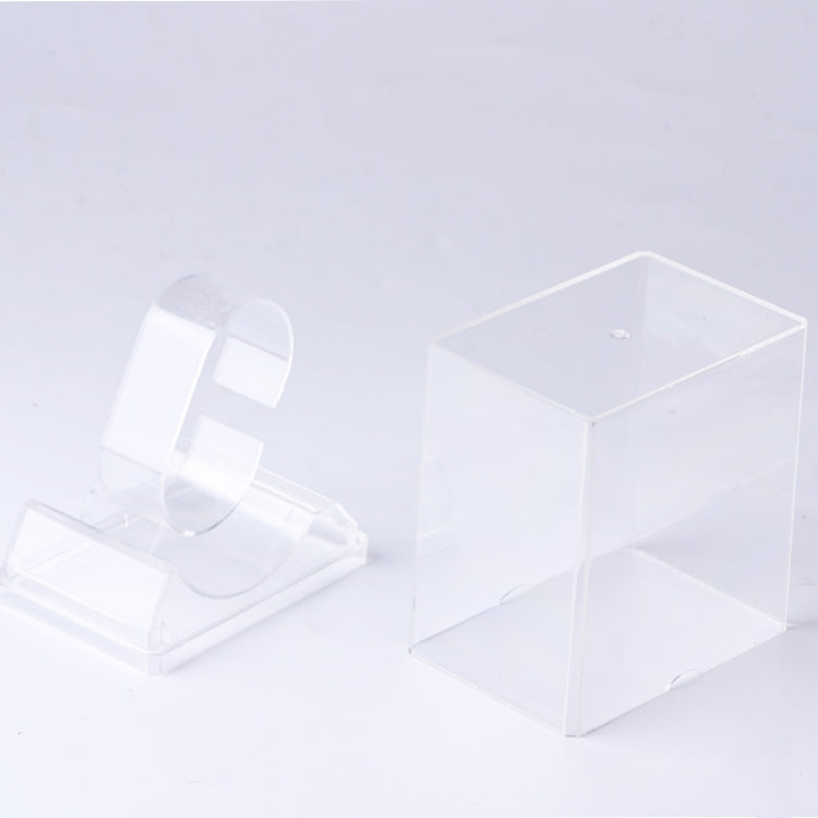 5 PCS Transparent Rectangular Watch Display Box Pull-out Electronic Watch Box(8.8 x7.7x5.4cm)