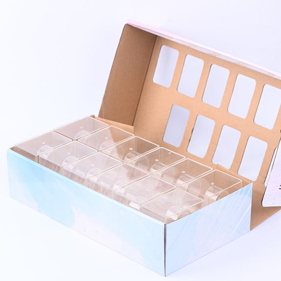 5 PCS Transparent Rectangular Watch Display Box Pull-out Electronic Watch Box(8.8 x7.7x5.4cm)