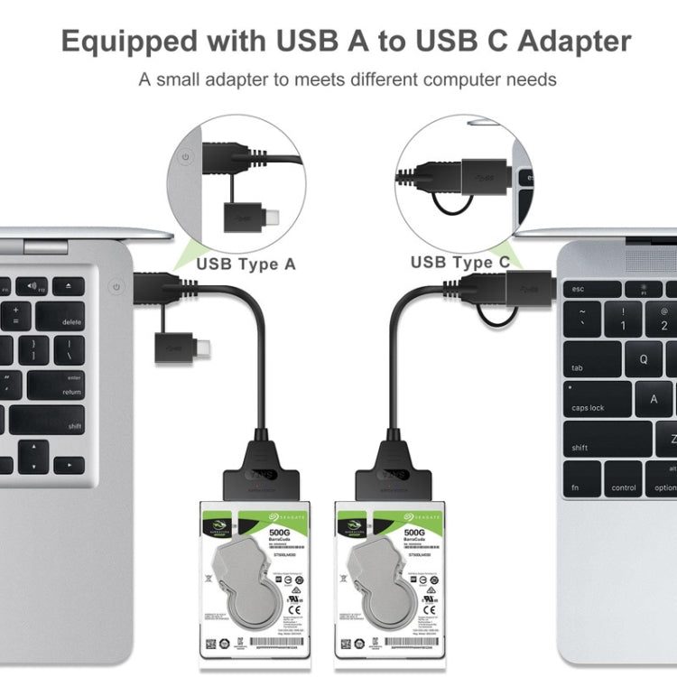 T10 USB3.1 To SATA Easy Drive Cable Hard Drive Adapter Cable