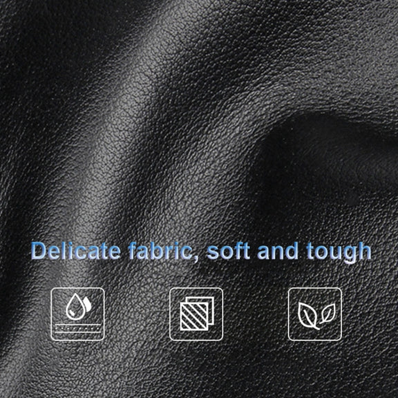 Casual Business Cowhide Leather Backpack Laptop Bag For Men(Black)