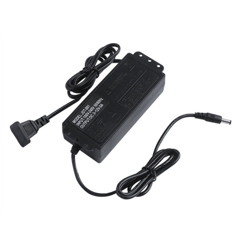 HuaZhenYuan 3-12V5A High Power Speed Regulation And Voltage Regulation Power Adapter With Monitor, Model: EU Plug