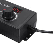 HuaZhenYuan 3-12V5A High Power Speed Regulation And Voltage Regulation Power Adapter With Monitor, Model: EU Plug