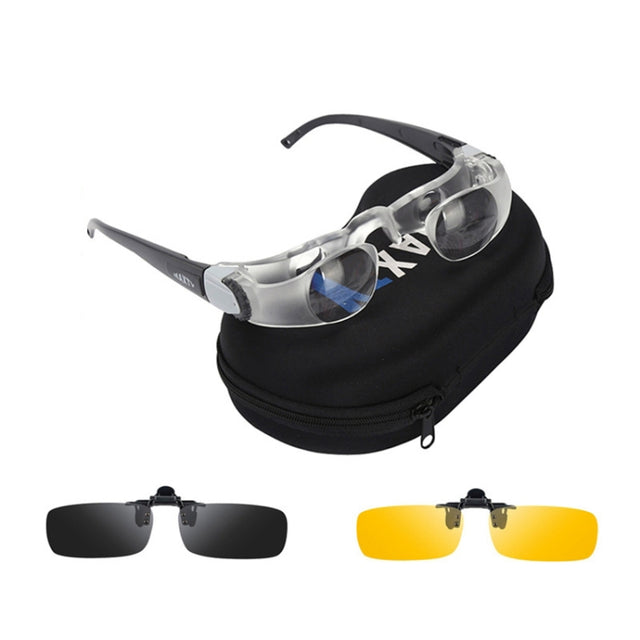 Fishing Telescope Adjustable Focus Telescope,Style: Myopia+Yellow+Gray Clip