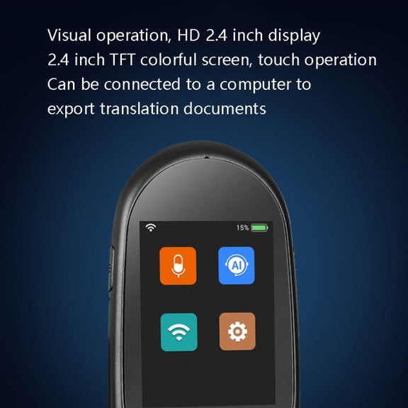 Travel Simultaneous Translator Scanning Recording Intelligent Voice Translator(Black)