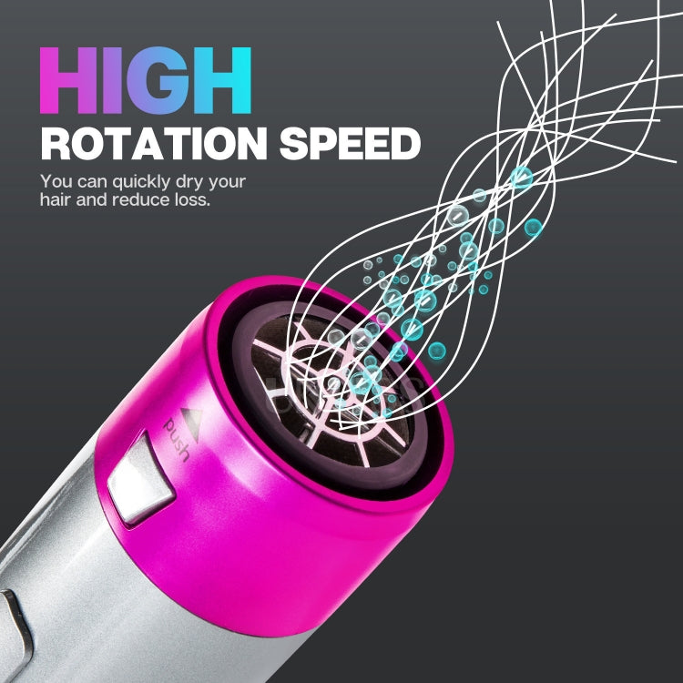 5-in-1 Hot-air Comb Automatic Straightening Dual-purpose Hair Dryer Black(EU Plug)