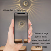 LED Aluminum Aisle Light Sunflower Corridor Lamp Decorative Light, Power source: Visible Installation 1W(White)