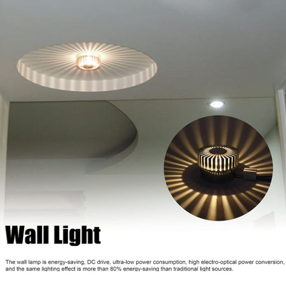 LED Aluminum Aisle Light Sunflower Corridor Lamp Decorative Light, Power source: Visible Installation 1W(White)