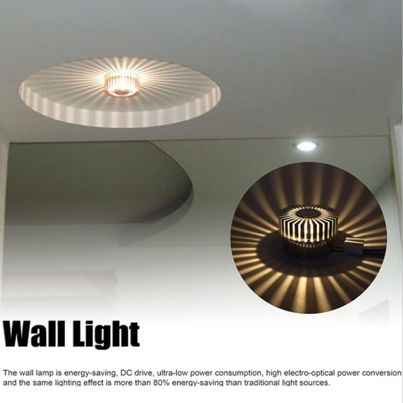 LED Aluminum Aisle Light Sunflower Corridor Lamp Decorative Light, Power source: Visible Installation 3W(White)
