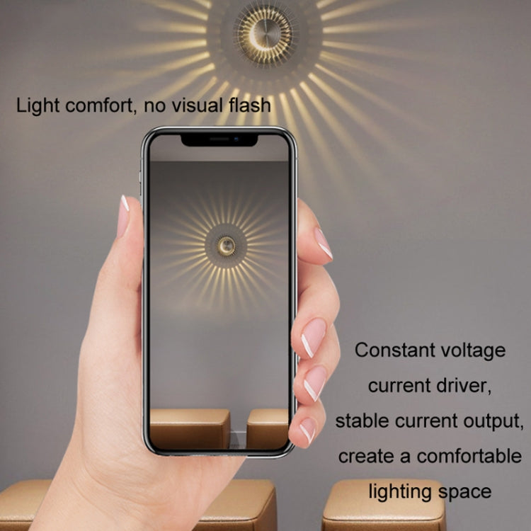 LED Aluminum Aisle Light Sunflower Corridor Lamp Decorative Light, Power source: Visible Installation 3W(Warm White) - Novelty Lighting by PMC TechLife | Online Shopping South Africa | PMC TechLife | Buy Now Pay Later Mobicred