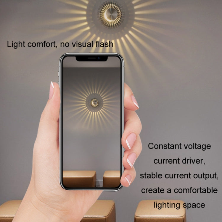 LED Aluminum Aisle Light Sunflower Corridor Lamp Decorative Light, Power source: Visible Installation 3W(Yellow) - Novelty Lighting by PMC TechLife | Online Shopping South Africa | PMC TechLife | Buy Now Pay Later Mobicred