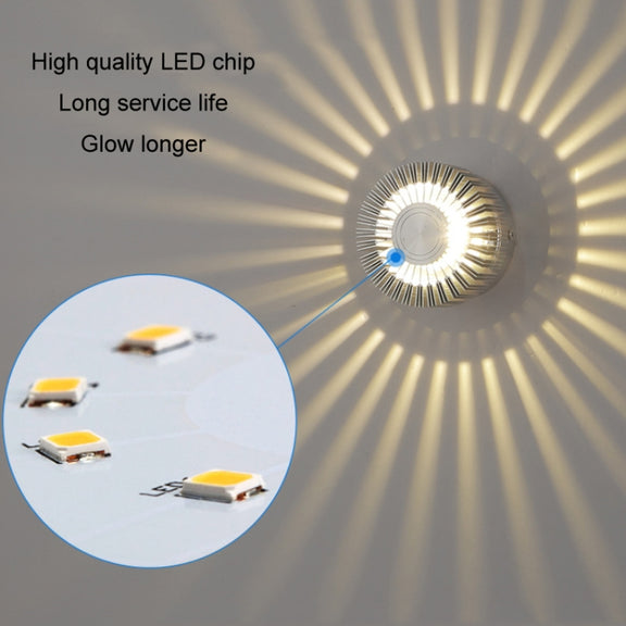 LED Aluminum Aisle Light Sunflower Corridor Lamp Decorative Light, Power source: Visible Installation 3W(Green)