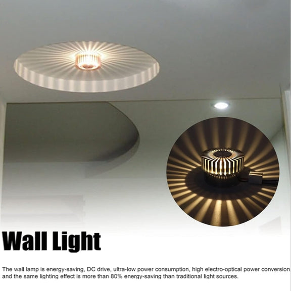 LED Aluminum Aisle Light Sunflower Corridor Lamp Decorative Light, Power source: Visible Installation 3W(Purple)